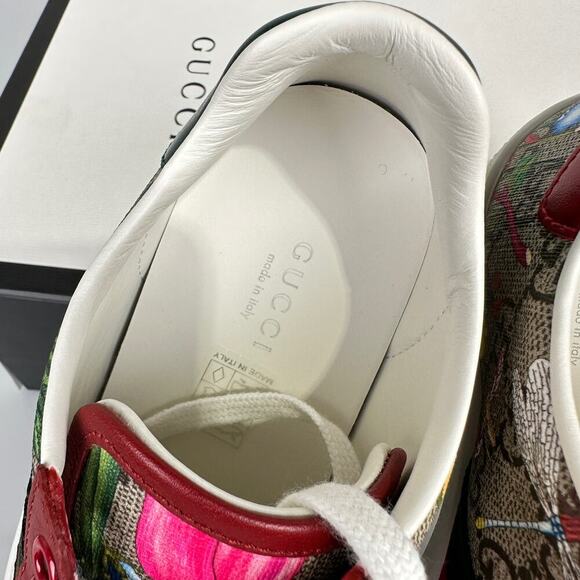NIB Gucci flora print low-top sneakers Size 34 - Picture 10 of 12